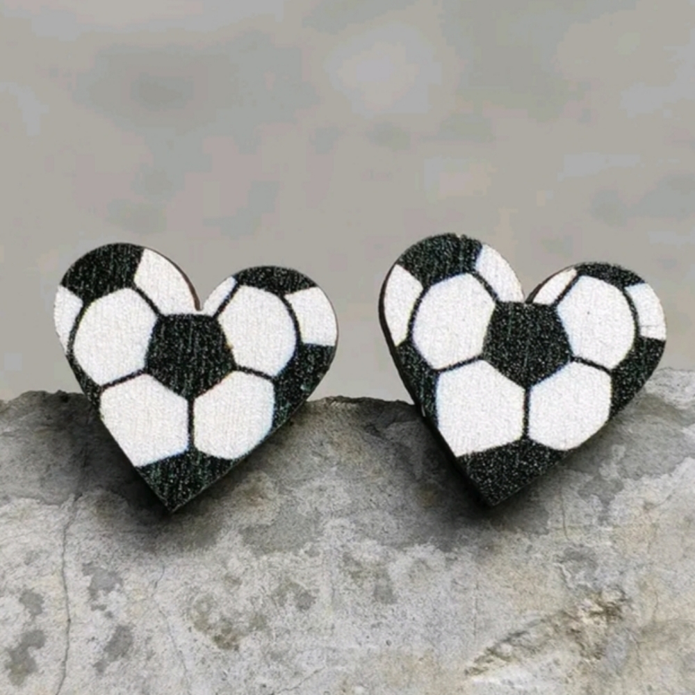 Soccer earrings